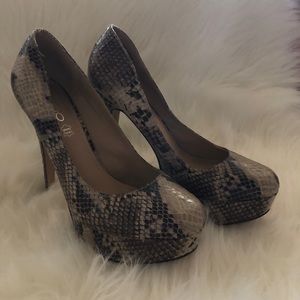 Aldo high heels snake print